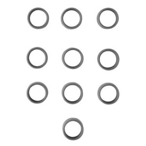 Pack de 10 bagues grises