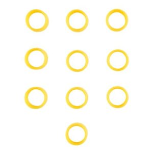 Pack de 10 bagues jaune